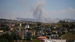 Smoke billows from southern Lebanon following an Israeli strike