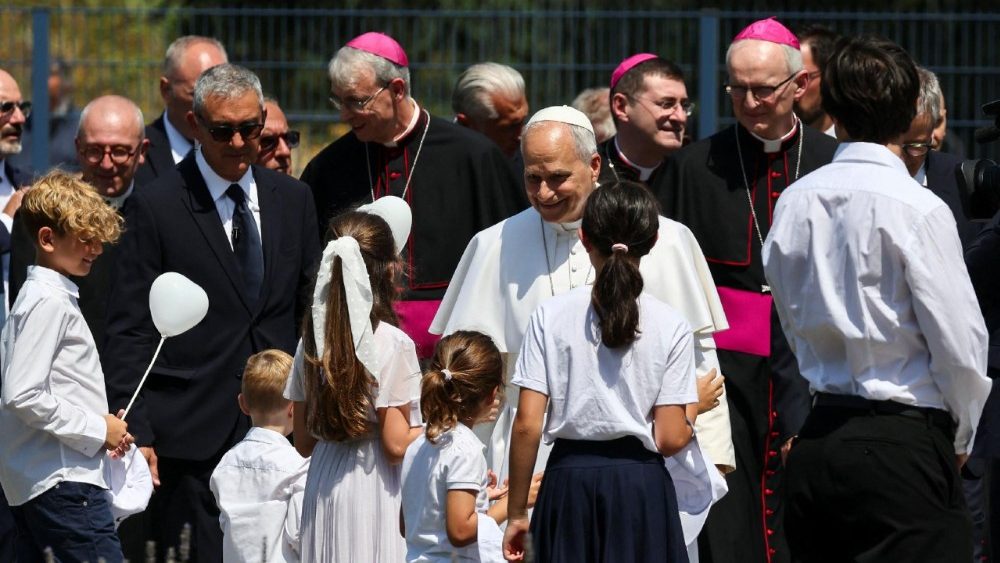 Pope Leo XIV visits Pavia shrine of St. Augustine