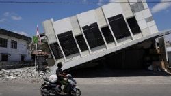Aftermath of an earthquake that struck off the coast of Indonesia
