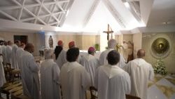 Papa celebra a missa na Casa Santa Marta