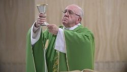 Papst Franziskus bei der Frühmesse an diesem Dienstag