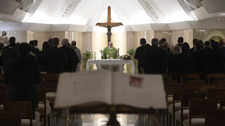 La messe du 25 octobre 2018 à la Maison Sainte-Marthe.