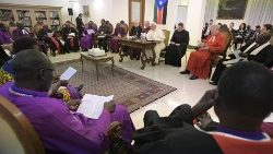 Pope Francis held a retreat for South Sudan's leaders in the Vatican in April 2019
