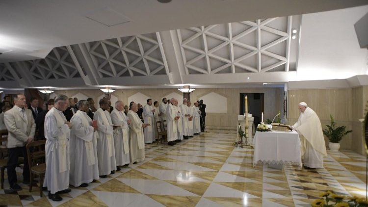 Papst Franz bei der Frühmesse
