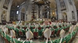 Der Petersdom bei der Eröffnung einer Synode 1019