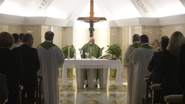 教宗在圣玛尔大之家主持弥撒