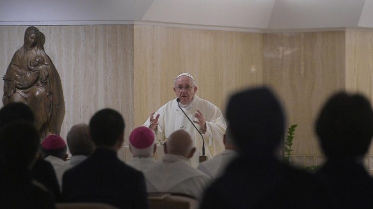 Papst Franziskus bei der Morgenmesse in der Casa Santa Marta