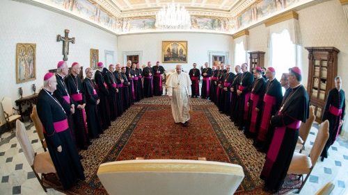 Ad limina Besuch der französischen Bischöfe beim Papst