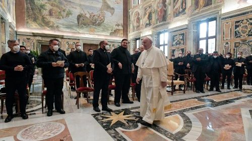 Papež František s účastníky generální kapituly theatinů