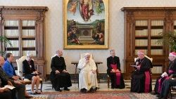 Ferenc pápa az Anglikán-Katolikus Nemzetközi Bizottság tagjaival a Vatikánban