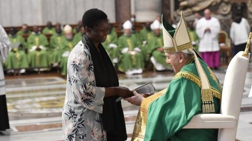 Sr Rita Mboshu Kongo at the Congolese Mass.