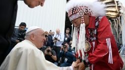 캐나다에 도착한 프란치스코 교황