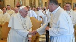 A premontrei rend képviselői a pápánál