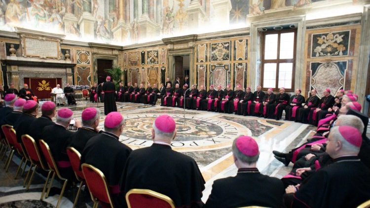 Un momento della visita ad limina