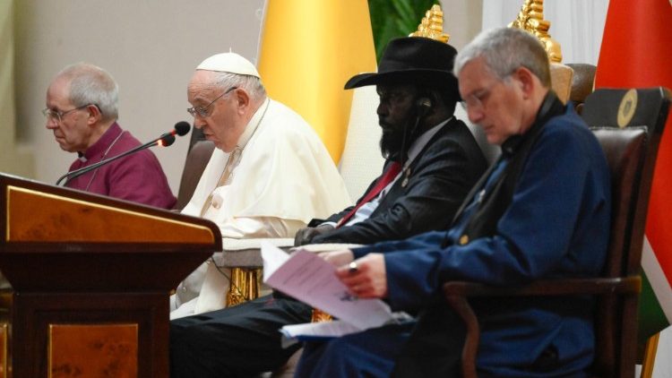 Spotkanie Papieża z władzami, korpusem dyplomatycznym i przestawicielami społeczeństwa obywatelskiego w Sudanie Południowym