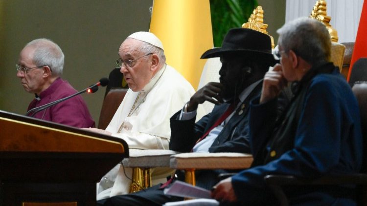 Pope Francis, Archbishop Welby and Rev. Dr Greenshields address South Sudanese authorities