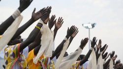 The people of South Sudan during Pope Francis' ecumenical Pilgrimage of Peace 