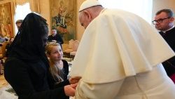 Pope Francis receives the families of coal miners who died in accidents in Poland on 20 and 23 April 2022