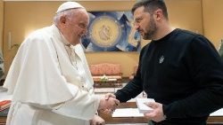 Pope Francis met with President Volodymyr Zelensky on 13 May 2023