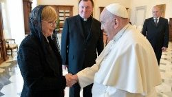 Takimi i Papës Françesku me presidenten e Sllovenisë, Natasa Pirc Musar