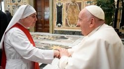 教宗接见修女