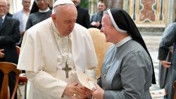 Pope Francis with Little Missionary Sisters of Charity