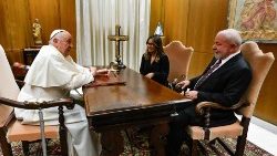 البابا فرنسيس يستقبل الرئيس البرازيلي لويس اينياسيو لولا دا سيلفا