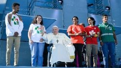 2023.08.03 Viaggio Apostolico in Portogallo in occasione della XXXVII Giornata Mondiale della Gioventu' - Cerimonia di accoglienza