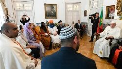 教宗與各宗教代表會面