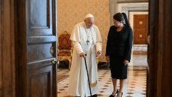 Sra. Katalin Novák recebida em audiência pelo Santo Padre