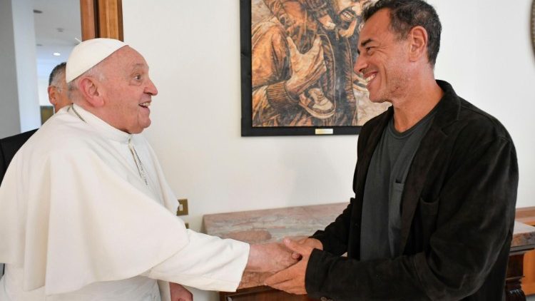 Francisco com o diretor Garrone