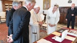 Pope Francis receives King Philippe and Queen Mathilde of Belgium