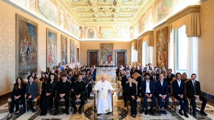 Audience du Pape François avec les participants au Concours de Noël 2023, le septembre. 
