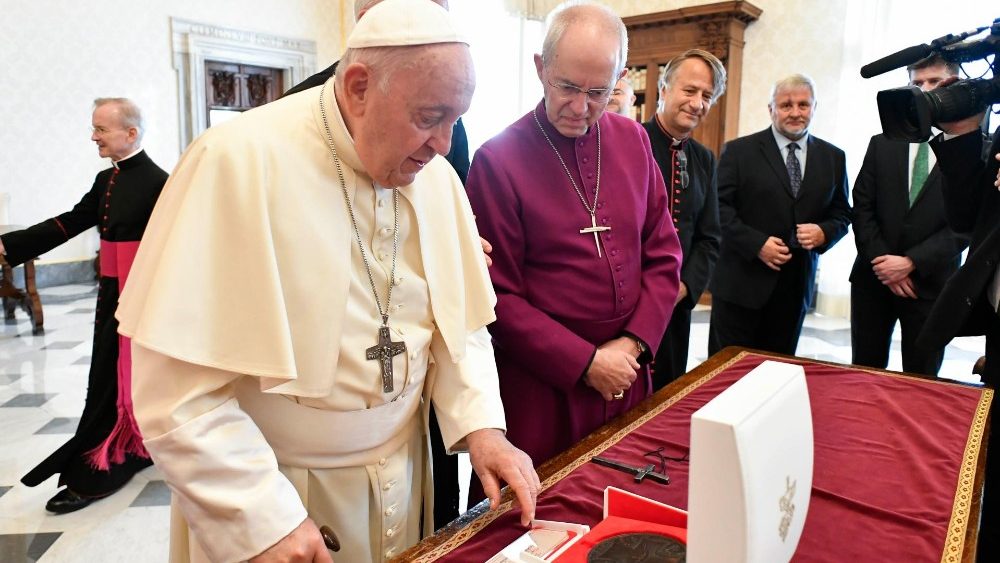 Le Pape a reçu le primat de la Communion anglicane et sa délégation, le 25 janvier 2024, au Palais apostolique. 