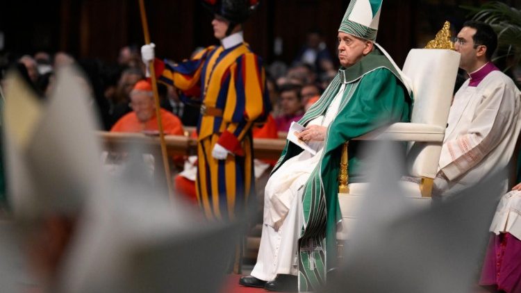 Závěr řádného generálního shromáždění biskupské synody,  Svatopetrská bazilika, 29. října 2023