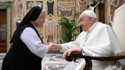 Pope Francis receives the School Sisters of Notre Dame