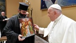 Папа падчас аўдыенцыі з палесцінскай дэлегацыяй