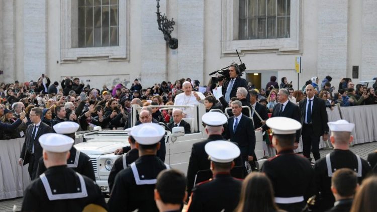 Wie jeden Mittwoch, hat auch diese Woche eine Kapelle - dieses Mal aus den USA - für den Papst aufgespielt