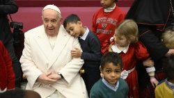 Spotkanie Papieża Franciszka z dziećmi z Ambulatorium św. Marty, 17 grudnia 2023 r.