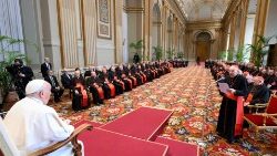 Audience du Pape à la Curie romaine. 