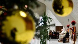 Blick in die Audienzhalle an diesem Mittwoch