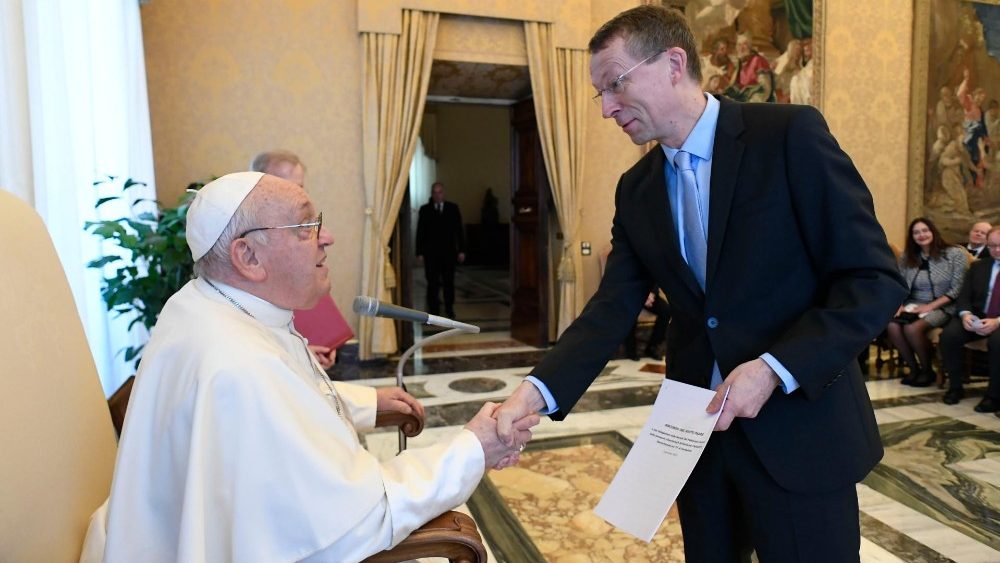 Papa e delegação da Gesellschaft Katholischer Publizisten Deutschlands