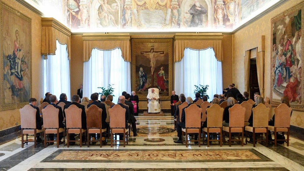 Papa e delegação da Gesellschaft Katholischer Publizisten Deutschlands