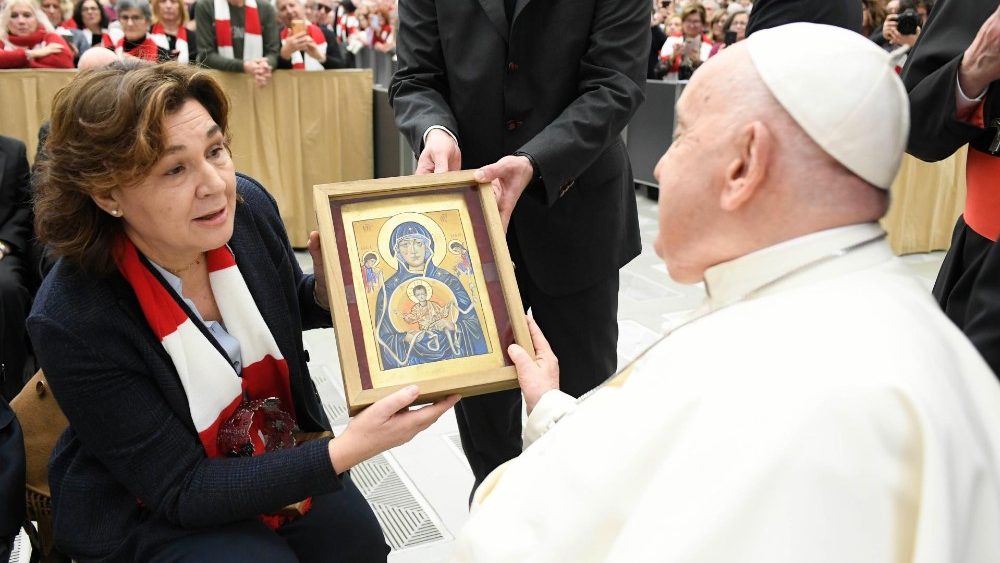 Падчас аўдыенцыі для прадстаўнікоў Unicoop Firenze і Фонда Il cuore si scioglie