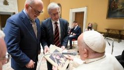 Walter Baier nell'udienza con il Papa