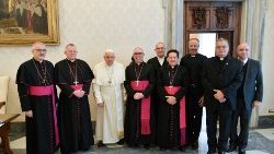 O Papa Francisco encontra a presidência da CNBB