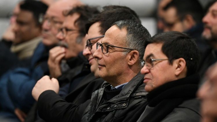 Alcuni sacerdoti presenti all'incontro con il Papa