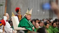 Papst Franziskus bei der Messe an diesem 5. Sonntag des Wortes Gottes