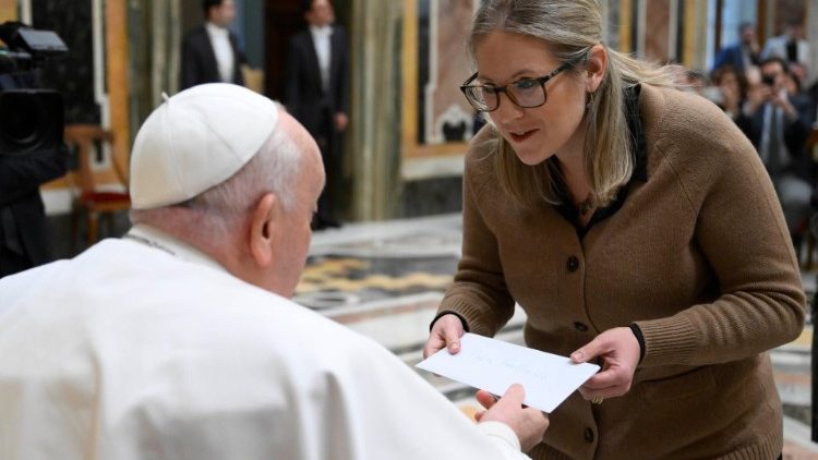 Audiencia del Papa Francisco a los miembros de la Asociación Internacional de los Periodistas Acreditados ante la Santa Sede - 22 de enero de 2024. (Vatican Media)