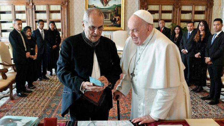 Il Papa con il presidente di Timor Est, José Ramos-Horta